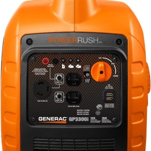 Generac Gas Powered Portable Inverter Generator, 3 300-Watt, USB Ports - 7153 GP3300i
