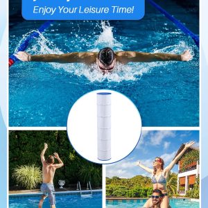 POOLPURE Pool Filter Cartridge 4-Pack 130 Sq Ft 32 1/16in x 7in - PLFPCC130