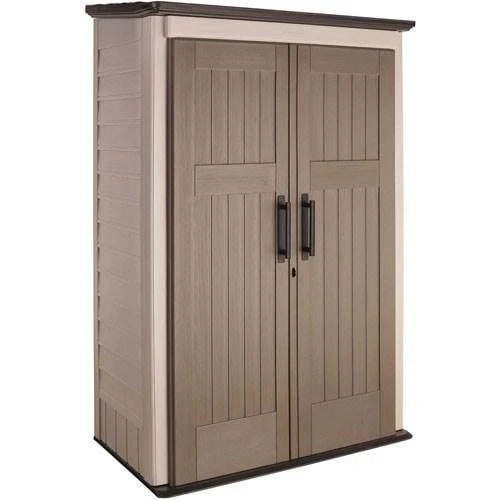 Rubbermaid Outdoor Storage Shed, 52 Cu. Ft., 52 in W x 31 in D x 81 in H - Lockable Double Doors
