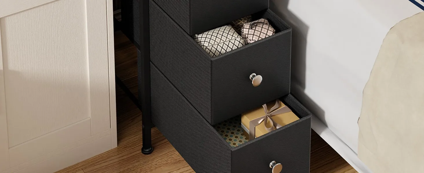 4-Tier Fabric Drawers Pullout Storage Detail