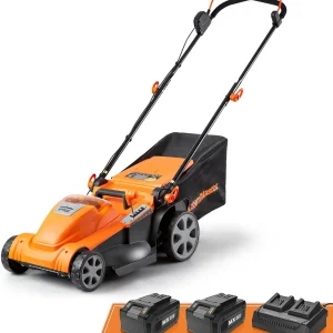 LawnMaster 48V Max Brushless Lawn Mower With 2 x 24V Max 4.0Ah Batteries And Dual Charger - CLMF4817E