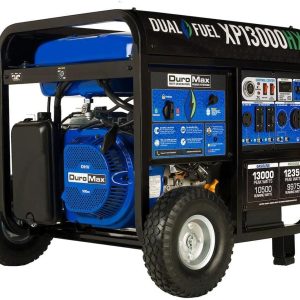 DuroMax Dual Fuel Portable Generator, 13 000-Watt, Gas and Propane, Electric Start - XP13000HX