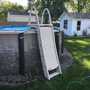 Confer Plastics Above Ground Pool Roll-Guard Safety Ladder, Adjustable - 7200