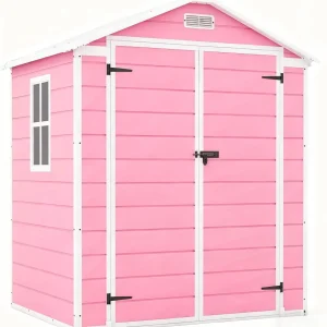 Patiowell 6x4 FT Resin Outdoor Storage Shed With Floor - Light Gray