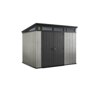 Artisan Plastic Storage Shed 9 ft W x 7.5 ft D Grey & Black - Artisan 97