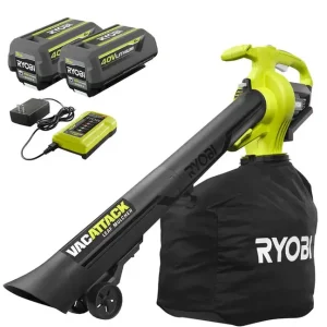RYOBI Vac Attack 40V Cordless Leaf Vacuum & Mulcher With 2x 5.0Ah Batteries & Charger - RY40451-2B