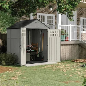 Suncast Resin Storage Shed 6 Ft. x 5 Ft. Gray