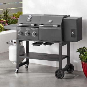 Expert Grill 3 Burner Gas Grill And Pellet Smoker Combo