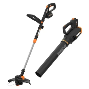 WORX 20V GT Revolution 12 Inch 4.0Ah Cordless String Trimmer And Turbine Leaf Blower Combo Kit - WG930.3