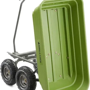 Gorilla Carts Utility Garden Cart, 4 Cubic Feet, 600 Pounds, Pneumatic Tires