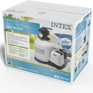 Intex Krystal Clear 16 Inch 3,000 GPH Above-Ground Pool Sand Filter Pump - 26651EG