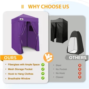EAGLE PEAK Ultra Compact 4 ft x 4 ft Pop-Up Changing Room Canopy - Flex