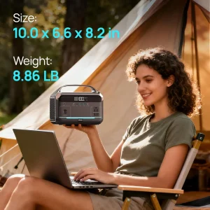 DaranEner Portable Power Station With 80W Solar Panel, 288Wh LiFePO4 Battery, 600W, 1200W Surge