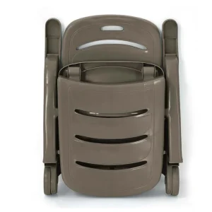 Rolling Folding Plastic Pool Lounge Chair With Armrests, 5 Position - Patio Deck Beach Chair