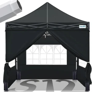 Quictent 10 x 10 ft Pop-Up Canopy Tent With Reflective Top, Fluorescent Rope And Vented Top