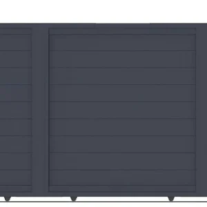 Casanoov Aluminum Swing Gate 392 cm x 161 cm Anthracite Gray RAL 7016 - KIT-000024