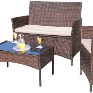 4-Piece Patio Rattan Wicker Furniture Set - T-LCRF834M18