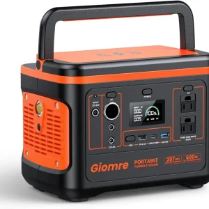 Giomre Portable Power Station 297Wh, 600W AC Output, 100W Fast Charging - M6