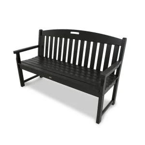 POLYWOOD Outdoor Bench, 60-Inch Recycled Plastic - Yacht Club