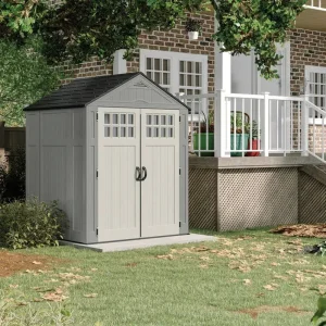 Suncast Resin Storage Shed 6 Ft. x 5 Ft. Gray