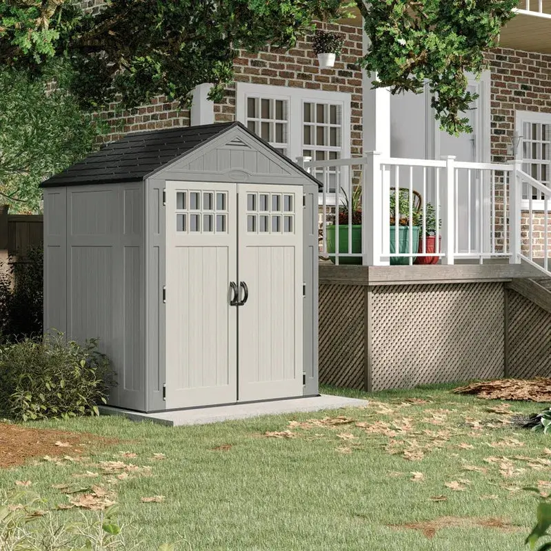 Suncast Resin Storage Shed 6 Ft. x 5 Ft. Gray