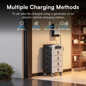 IEE Portable Power Station 5120Wh 120/240V 5000W LFP Battery - SP5000