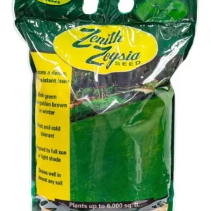 Zenith Zoysia Grass Seed - 6 lb Bag, Covers Up To 6,000 sq ft, Dark Green Medium Texture