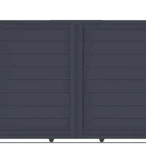 Casanoov Aluminum Swing Gate 392 cm x 161 cm Anthracite Gray RAL 7016 - KIT-000024