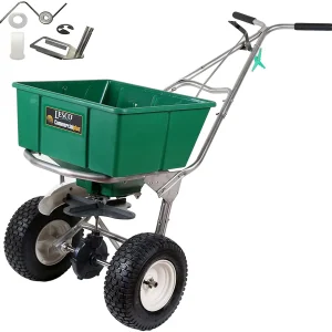 Lesco High Wheel Walk-Behind Fertilizer Spreader, 80 lbs - 101186 With 092463 Agitator Repair Kit