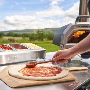 ooni Large Modular Outdoor Table - 31x31x35 Inch Stainless Steel Pizza Oven Stand