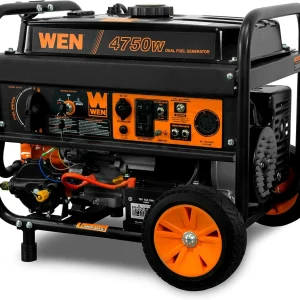 WEN Dual Fuel Portable Generator 4750-Watt 120V/240V With Wheel Kit And Electric Start - DF475T