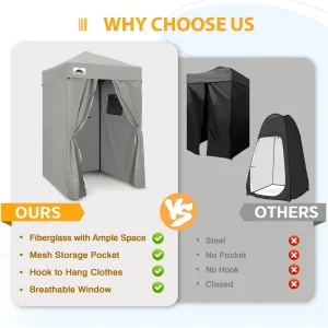 EAGLE PEAK Ultra Compact 4 ft x 4 ft Pop-Up Changing Room Canopy - Flex