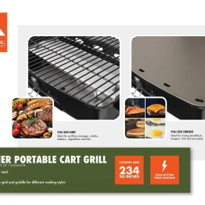 Ozark Trail Portable 1 Burner Propane Grill With Interchangeable Griddle Plate