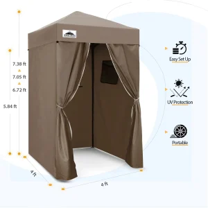 EAGLE PEAK Ultra Compact 4 ft x 4 ft Pop-Up Changing Room Canopy - Flex