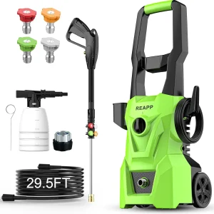 Electric Pressure Washer, 2400 Pounds/Square Inch, 2.4 Gallons/Minute, Green