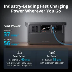DJI Portable Power Station 1024Wh LFP Battery, 2600W Stable Output - Power 1000 V2