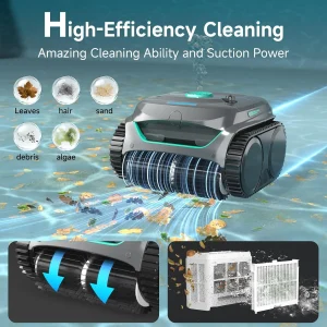 WYBOT Cordless Robotic Pool Cleaner With Dual Filtration And 180 Minutes Runtime - C2