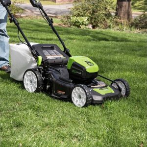 80V Cordless 21-Inch Self-Propelled Brushless Lawn Mower