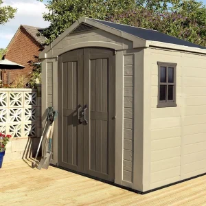 Keter Resin Outdoor Storage Shed, Taupe, 8 x 11 Foot - Factor