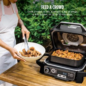 Ninja Woodfire Pro Outdoor Grill, 7-in-1, Grey XL With Built-In Thermometer - OG751