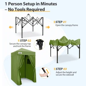 EAGLE PEAK Ultra Compact 4 ft x 4 ft Pop-Up Changing Room Canopy - Flex