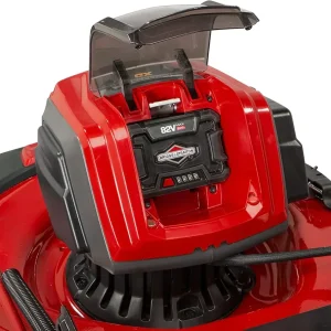 82V Max 21 Inch Cordless Lawn Mower, Steel Deck, 3-In-1, Red/Black - SXDWM82