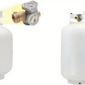 20 lb Steel Propane Tank Cylinder With OPD Valve And Built-In Gauge