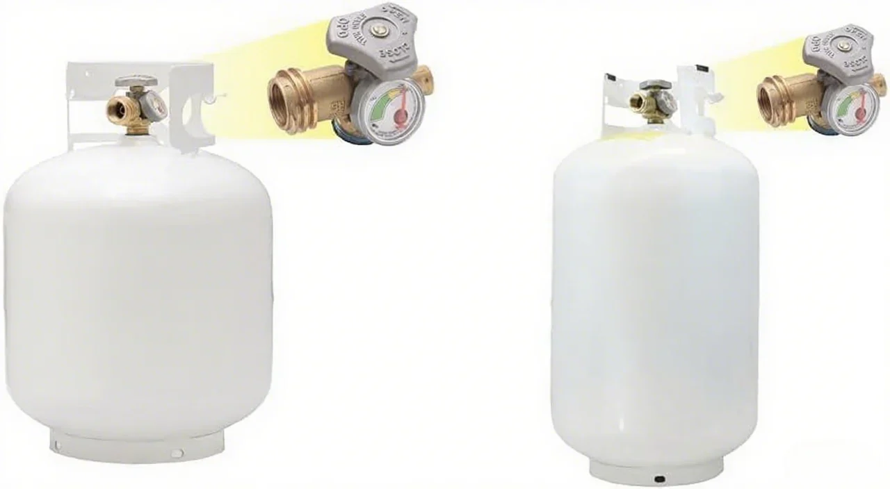 20 lb Steel Propane Tank Cylinder With OPD Valve And Built-In Gauge