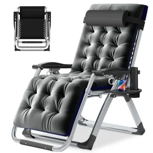 NAIZEA Zero Gravity Lawn Recliner Chairs, 2 Pack, Black