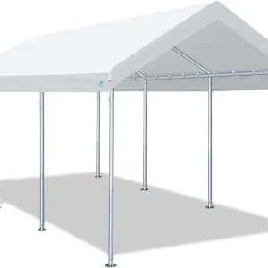 ADVANCE OUTDOOR Heavy Duty Portable Carport 10x20 ft, Beige