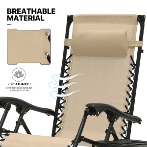 MoNiBloom Zero Gravity Reclining Chairs Set Of 2 With Canopy Shade And Headrest, Black - 330 lbs