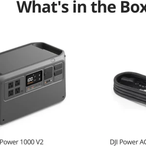 DJI Portable Power Station 1024Wh LFP Battery, 2600W Stable Output - Power 1000 V2