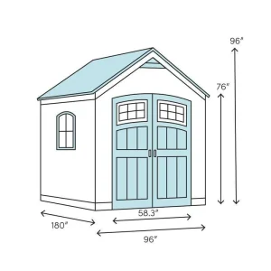 Lifetime Plastic Storage Shed 8 ft. W x 15 ft. D, Desert Sand - 60075