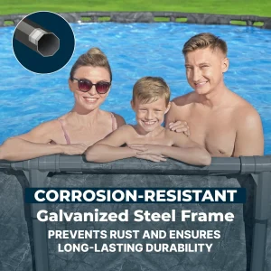 Bestway Above Ground Pool Set, 18 ft x 52 in, Dark Marble - APX 365